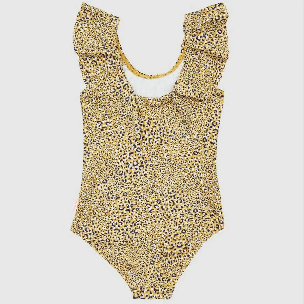 SEAFOLLY Toddler Girl's Leopard Print w Ruffles One-Piece Swimsuit Size 2